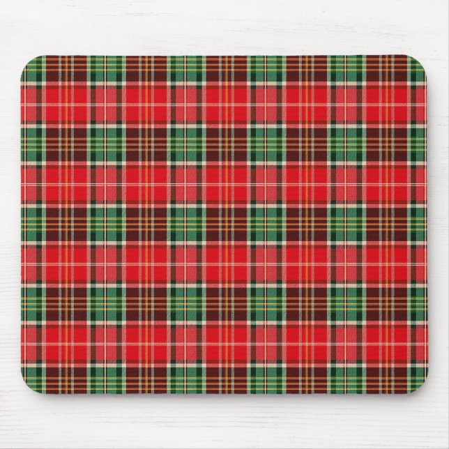 Alfombrilla De Ratón Plaid de Navidad tradicional (Frente)