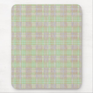 Alfombrilla De Ratón Plaid de Salvia Neutral Desgastado