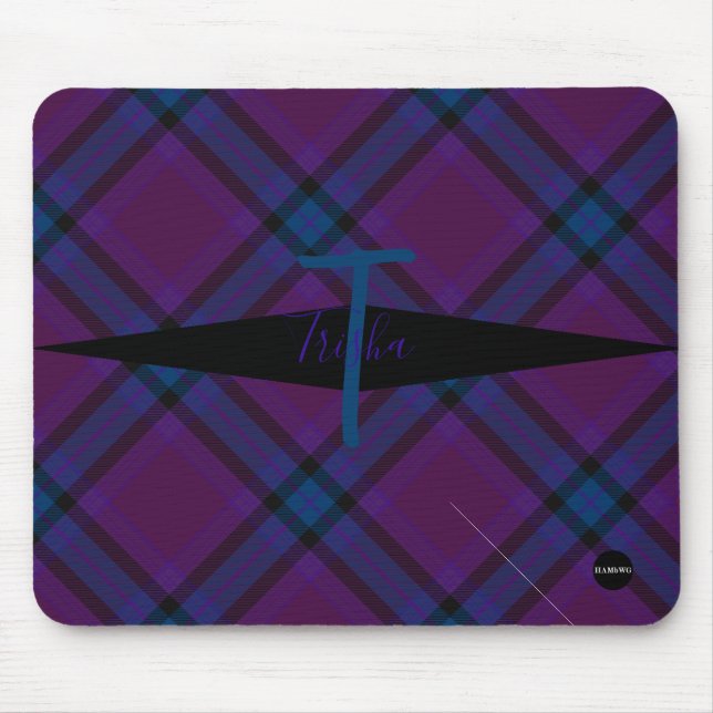 Alfombrilla De Ratón Plaid Mousepad - HAMbyWG - Marrón y Verde azulado (Frente)