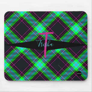 Alfombrilla De Ratón Plaid Mousepad - HAMbyWG - Negro, menta, rosa