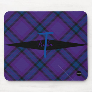 Alfombrilla De Ratón Plaid Mousepad - HAMbyWG - Púrpura y Azul