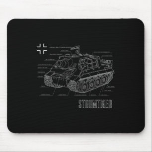 Alfombrilla De Ratón Plan de acción para el tanque alemán Sturmtiger de
