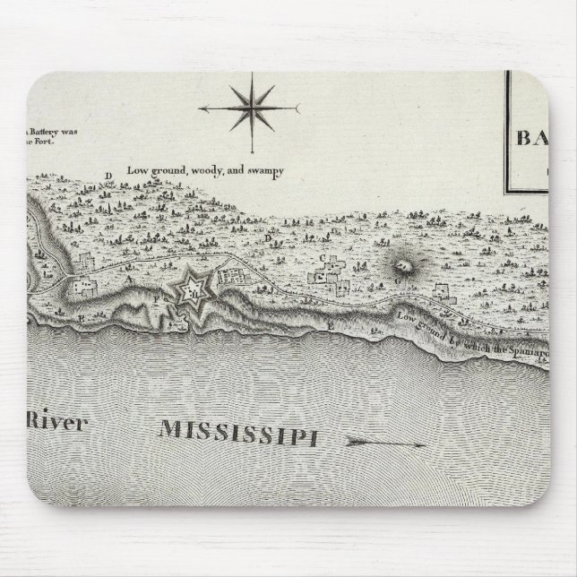 Alfombrilla De Ratón Plan De Fort Baton Rouge (Frente)