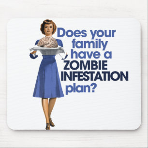 Alfombrilla De Ratón Plan de Infestación Zombie