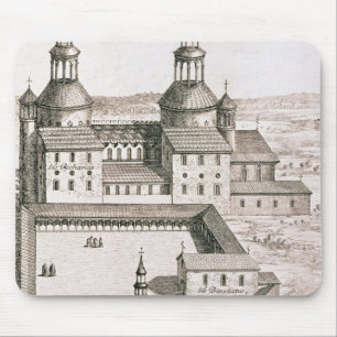 Alfombrilla De Ratón Plan de la abadía benedictina del Santo-Riquier