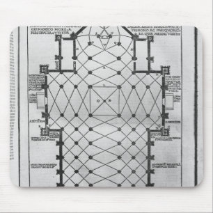 Alfombrilla De Ratón Plan de la catedral de Milano