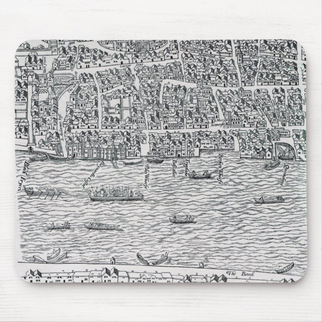 Alfombrilla De Ratón Plan de Londres, c.1560-70 (Frente)