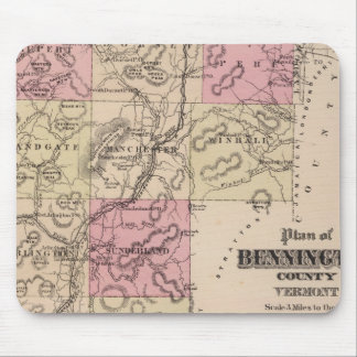 Alfombrilla De Ratón Plan del condado de Bennington, Vermont
