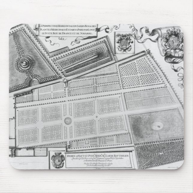 Alfombrilla De Ratón Plan del jardín real (Frente)