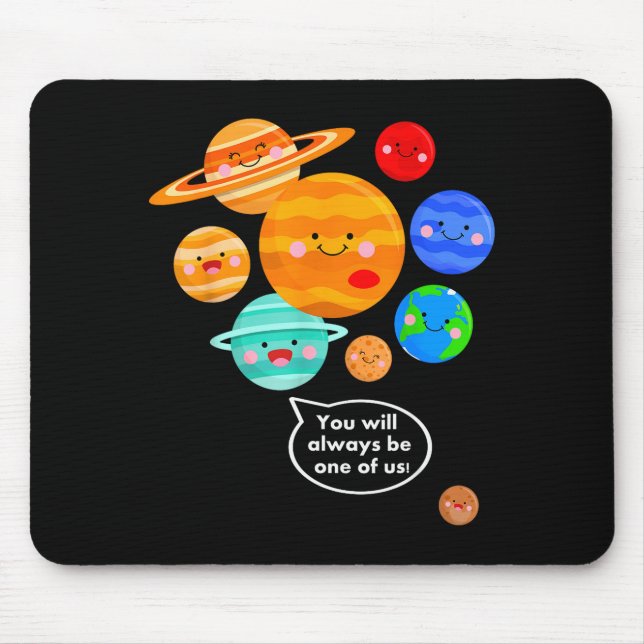 Alfombrilla De Ratón Plane Funny Cartoon Planets Never Forget  (Frente)