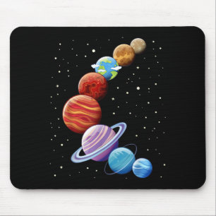 Alfombrilla De Ratón Planetas Espacio Galaxia Sistema Solar Hombres Muj