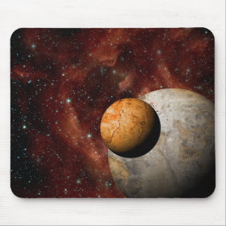 Alfombrilla De Ratón Planetas grandes y pequeños del espacio profundo