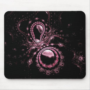 Alfombrilla De Ratón Planetas rosados del fractal