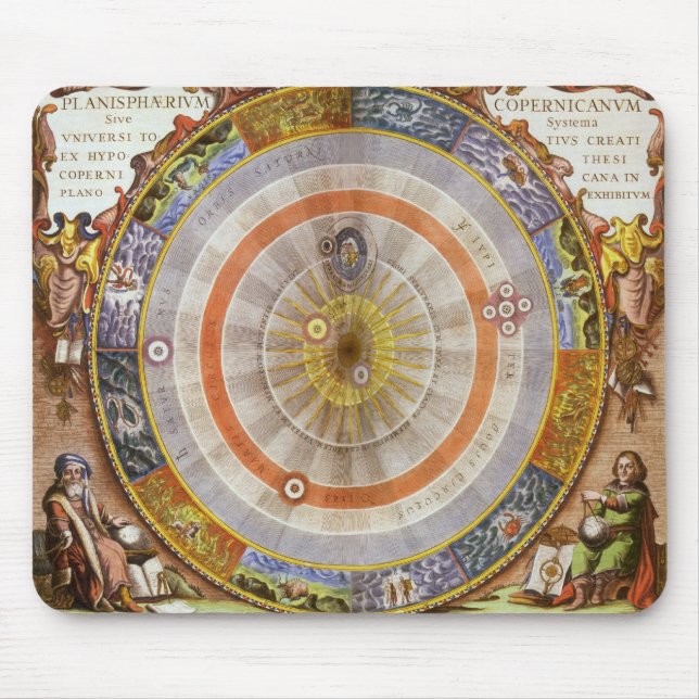 Alfombrilla De Ratón Planisferio Copernicano Celeste de Astronomía Vint (Frente)