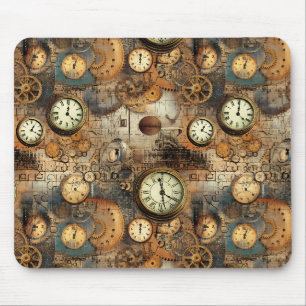 Alfombrilla De Ratón Planos de ingeniería Steampunk marrón latón