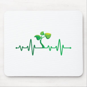 Alfombrilla De Ratón Plant Heartbeat - Planta Botánica de Jardinería Bo