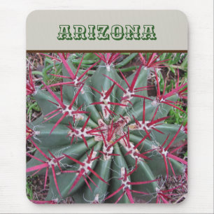 Alfombrilla De Ratón Planta del desierto del Barril Rojo de Arizona