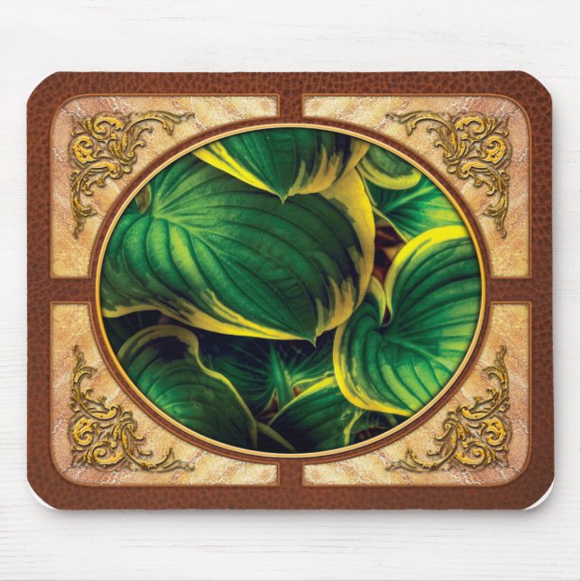 Alfombrilla De Ratón Planta - Hojas de Hosta (Frente)