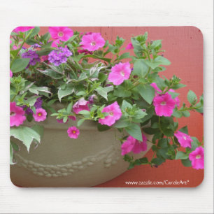 Alfombrilla De Ratón Plantador rosado de las petunias