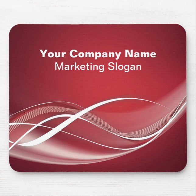 Alfombrilla De Ratón Plantilla blanca roja de Mousepad (Frente)