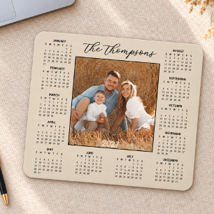 Alfombrilla De Ratón Plantilla de foto personalizada 2027 Calendario