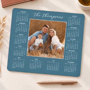 Alfombrilla De Ratón Plantilla de foto personalizada 2027 Calendario