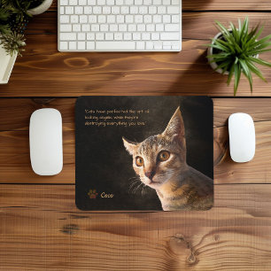 Alfombrilla De Ratón Plantilla de Personalizado de perro de gato con fo