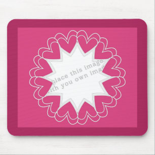 Alfombrilla De Ratón Plantilla del marco del corazón