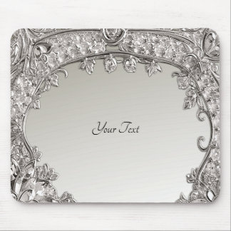 Alfombrilla De Ratón Plata Ornate Modern Mousepad