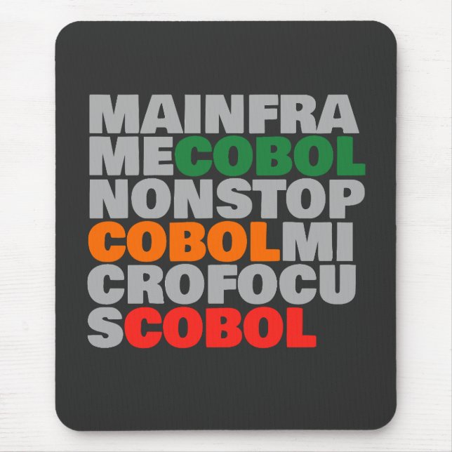 Alfombrilla De Ratón Plataformas COBOL – Mainframe, MicroFocus, NonStop (Frente)
