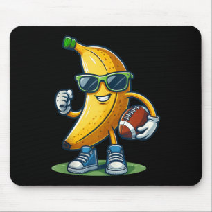 Alfombrilla De Ratón Plátano Lindo Jugando Fútbol Amante de la Fruta Fú