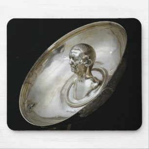 Alfombrilla De Ratón Plato con el busto de un hombre dentro