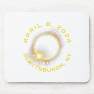 Alfombrilla De Ratón Plattsburgh New York Solar Eclipse Totalidad Abril