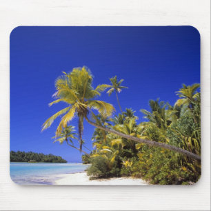 Alfombrilla De Ratón Playa bordeada de palmeras Islas Cook 7