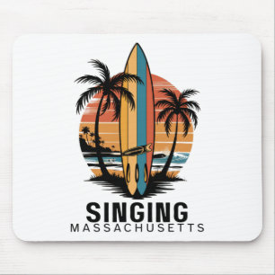 Alfombrilla De Ratón Playa Cantante Machusetts Surfing Surfista