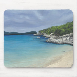Alfombrilla De Ratón Playa con las nubes de tormenta Mousepad