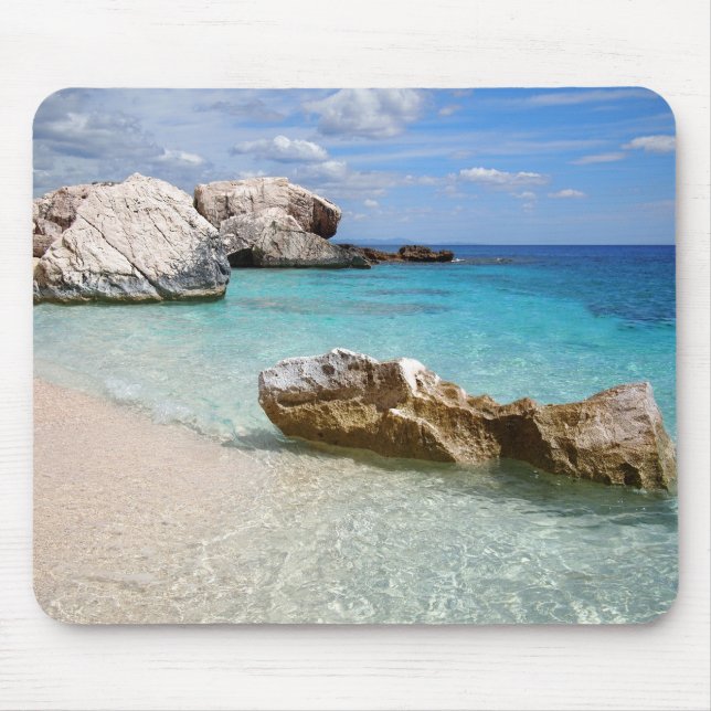 Alfombrilla De Ratón Playa de Cala Mariolu, mousepad de Cerdeña (Frente)