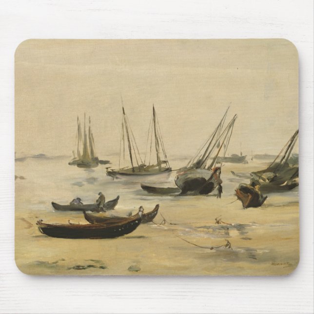 Alfombrilla De Ratón Playa de Eduardo Manet el |, marea baja (Frente)