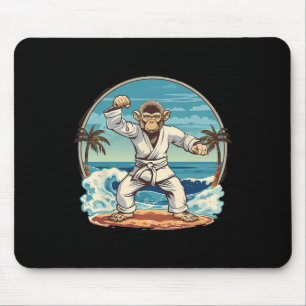 Alfombrilla De Ratón Playa de Karate Monkey Kickboxing Jiu-jitsu Mma Ma