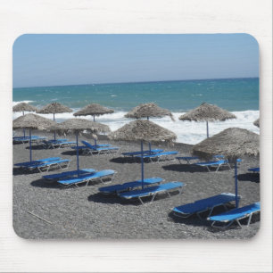 Alfombrilla De Ratón Playa de Santorini, Grecia