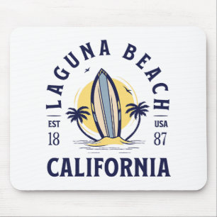 Alfombrilla De Ratón Playa Laguna California Surf Verano Vacaciones Vin