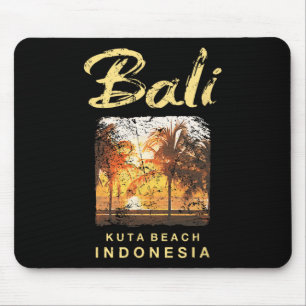 Alfombrilla De Ratón Playa Li Kuta Indonesia Surfing Vintage Hombres Mu
