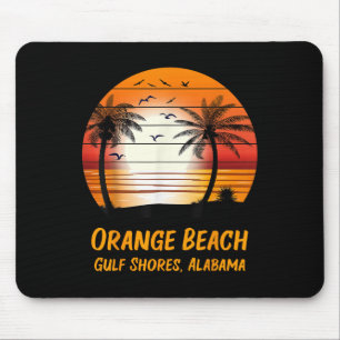Alfombrilla De Ratón Playa Orange Golfos Costas Alabama Atardecer Vinta
