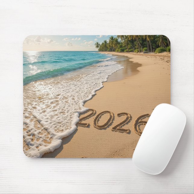 Alfombrilla De Ratón Playa tropical 2026 (Con ratón)