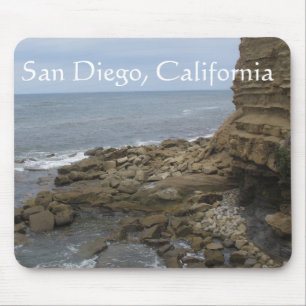 Alfombrilla De Ratón Playa y rocas en San Diego, California