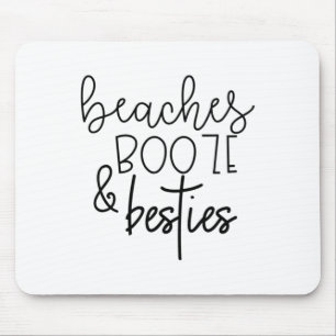 Alfombrilla De Ratón Playas Booze Y Bestis Gracioso Verano Bff Regalo É