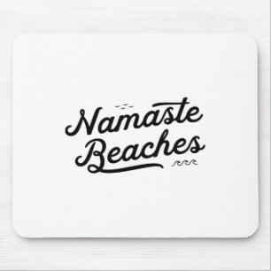 Alfombrilla De Ratón Playas de Namaste Cute Graciosas Olas De Yoga En V