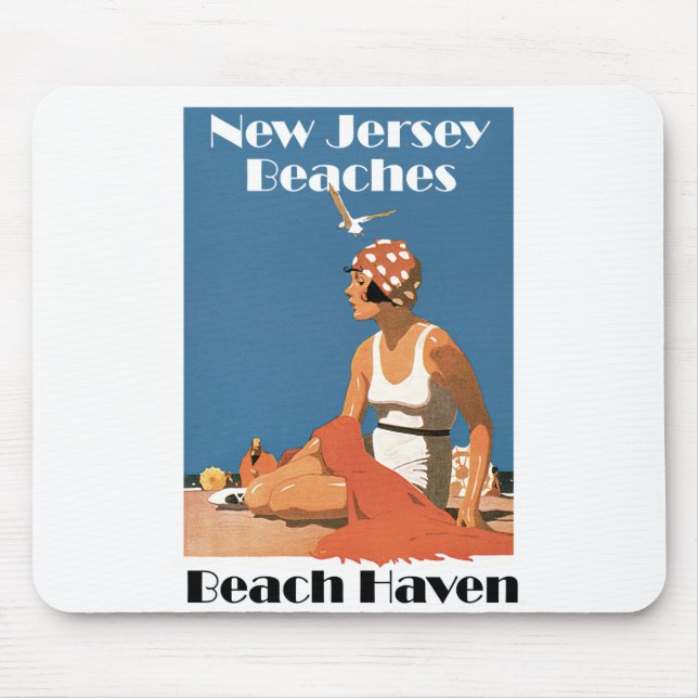 Alfombrilla De Ratón Playas de Nueva Jersey ~ Beach Haven (Frente)