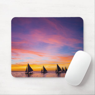 Alfombrilla De Ratón Playas tropicales   Veleros de atardecer, Filipina