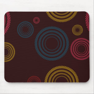Alfombrilla De Ratón Playful, colorful, trendy, cool striped circles